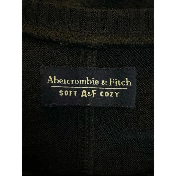 Abercrombie Fitch Soft AF Cozy Sweater Pullover Top XS Black Tie Waist Grunge - Picture 4 of 6